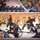 Comic page of the Japanese police clashing with Taiwanese resistance fighters.